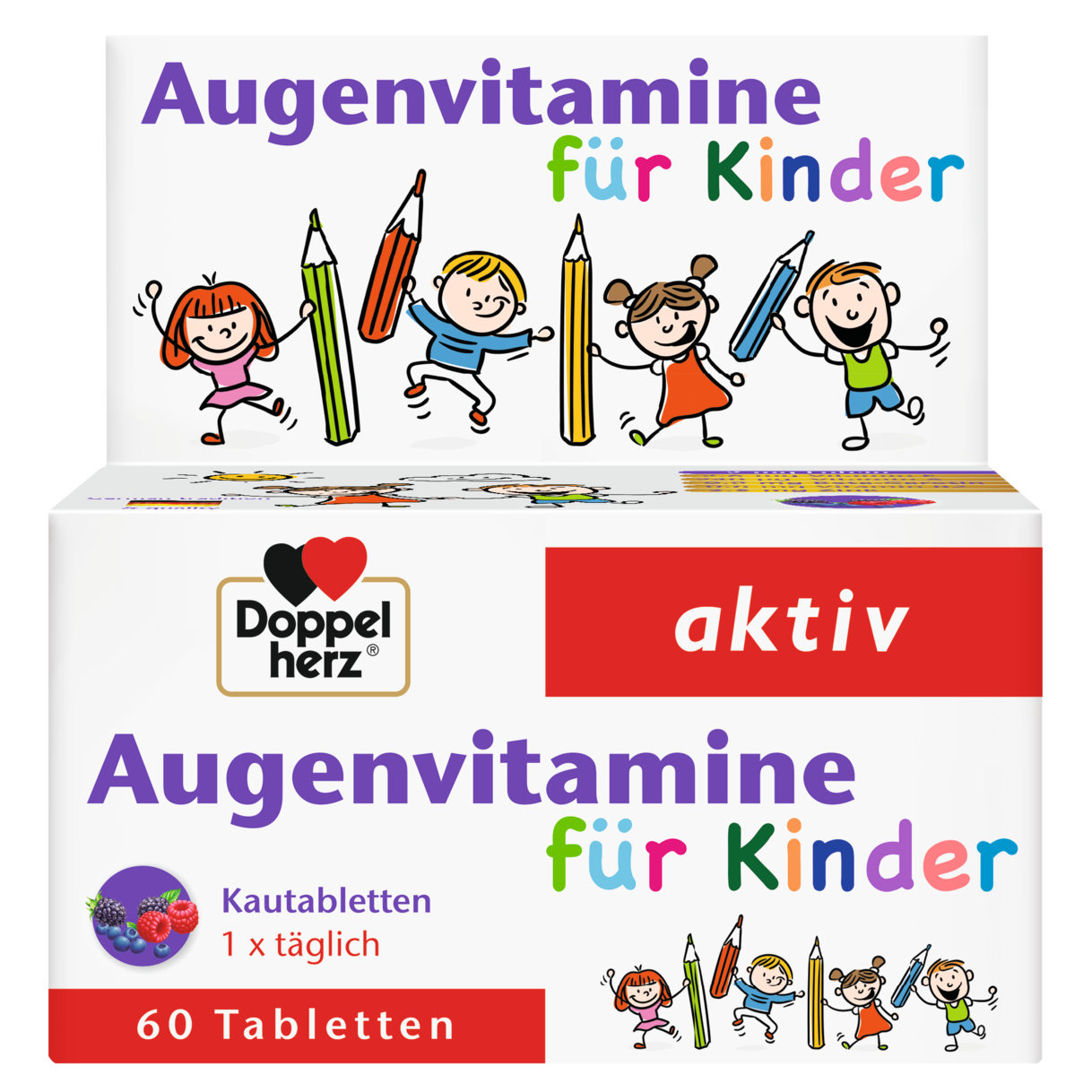 Illustration of the product packaging Doppelherz aktiv Dječiji vid  front view