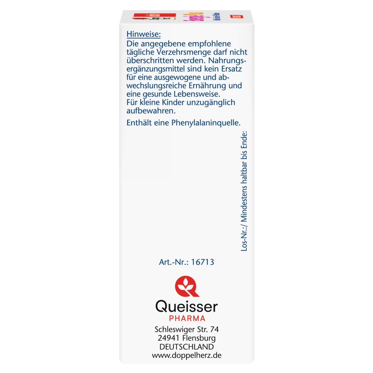 Illustration of the product packaging Doppelherz aktiv Energie Plus DIREKT  side view left