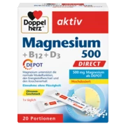 Doppelherz aktiv Magnezijum 500 + B12 + D3 DEPO DIREKT Prednji pogled