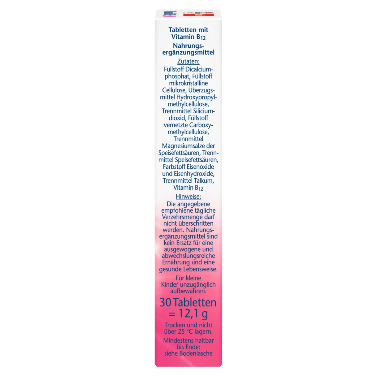 Doppelherz aktiv Vitamin B12 500 Bočni pogled desno