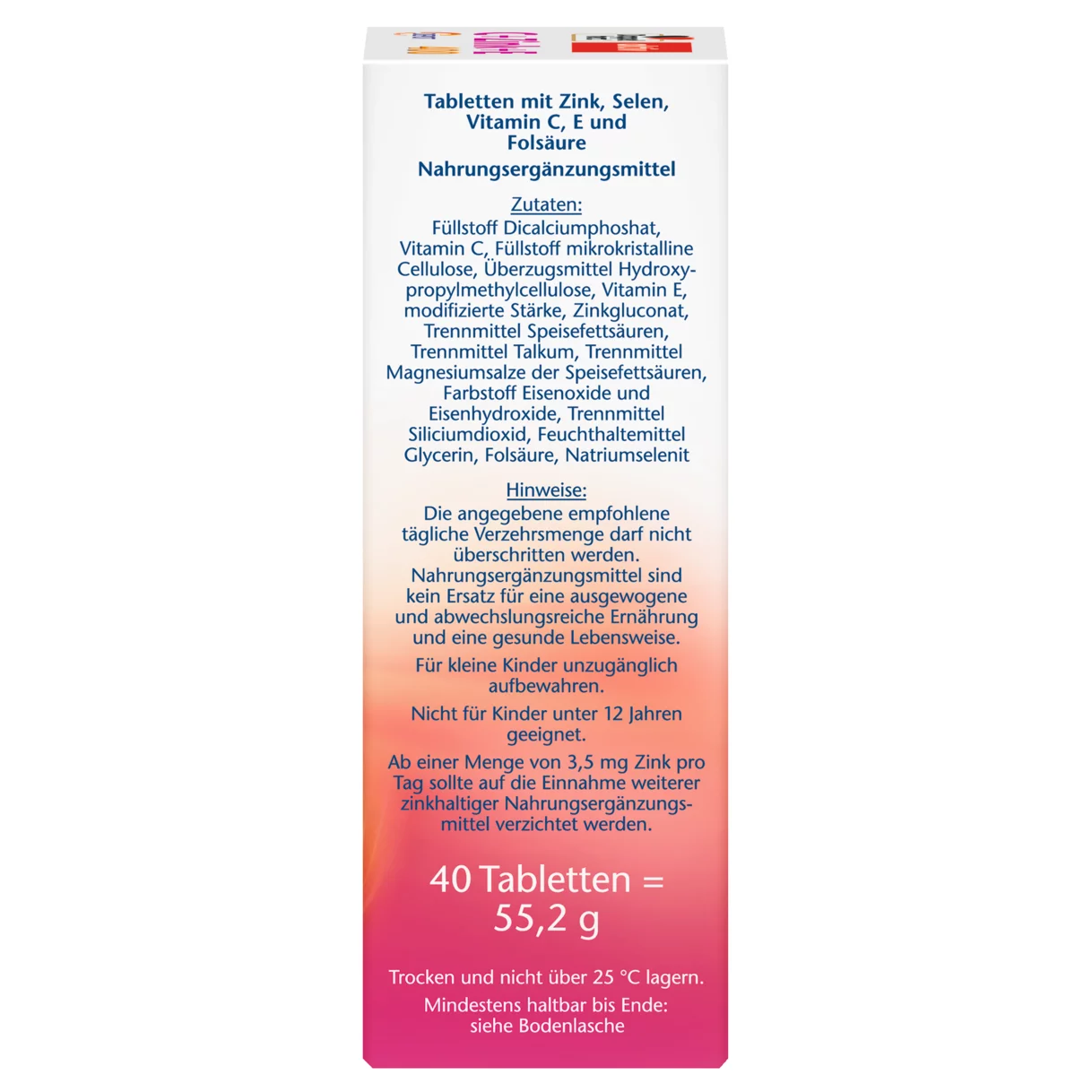 Doppelherz aktiv C + Cink + E 400 DEPOT  Bočni pogled desno