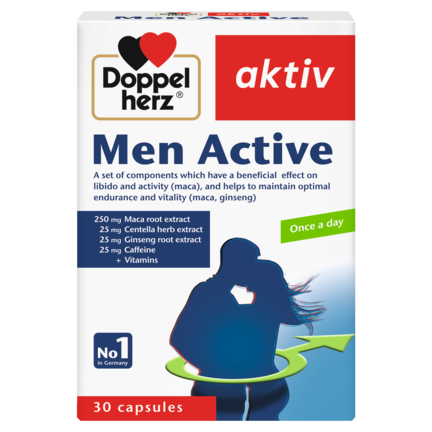 Illustration of the product packaging Doppelherz aktiv Men Active front view