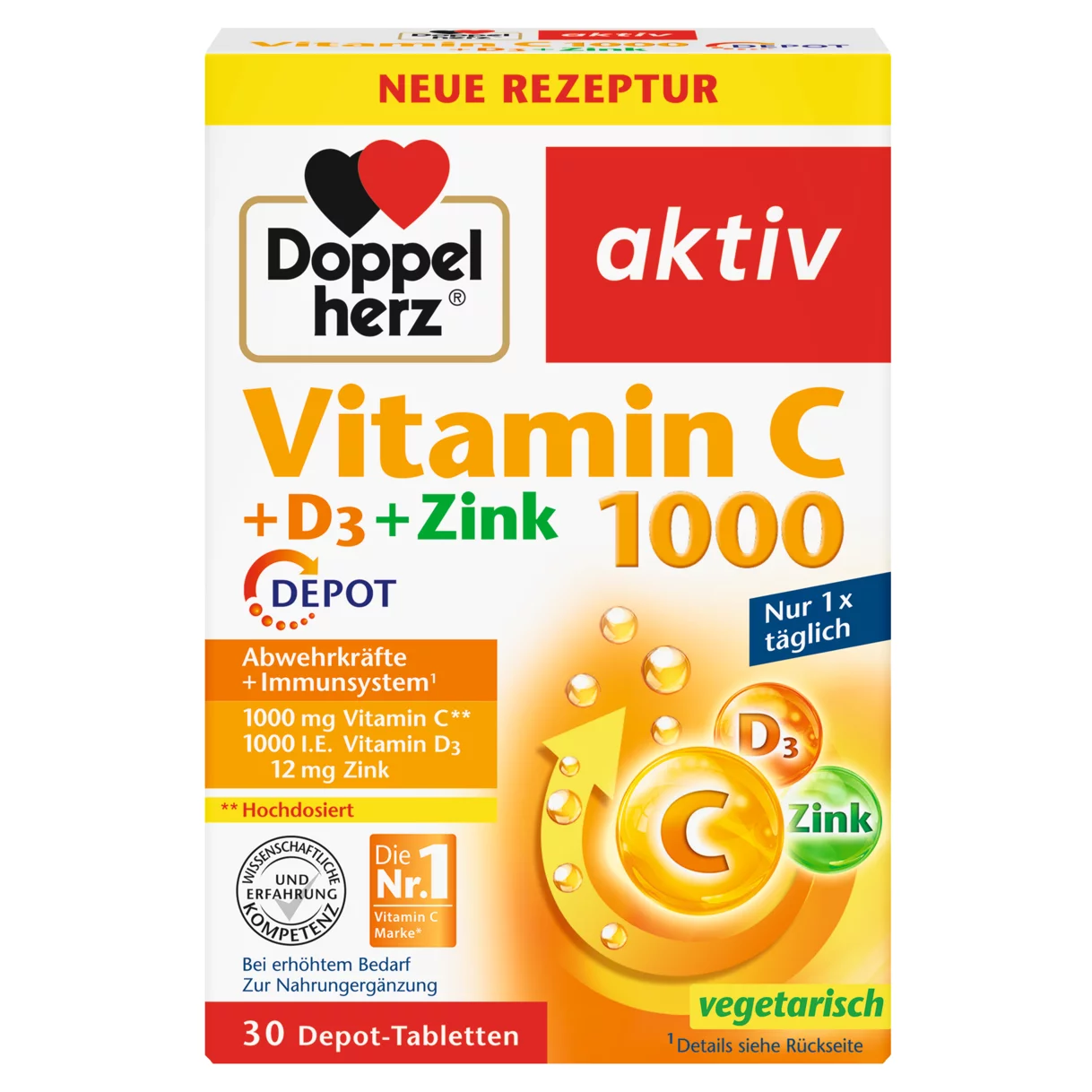 Doppelherz aktiv Vitamin C 1000 Prednji pogled