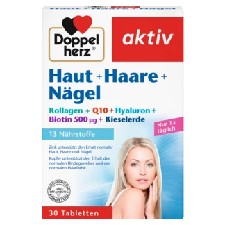 Doppelherz aktiv Koža + kosa + nokti Prednji pogled