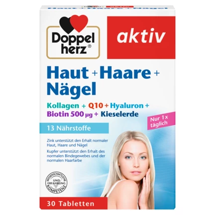 Doppelherz aktiv Koža + kosa + nokti Prednji pogled