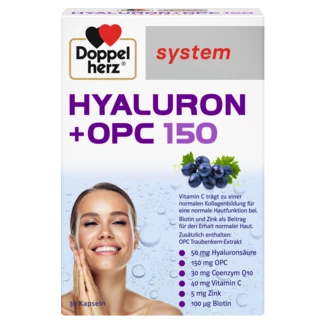 Doppelherz system HIJALURON + OPC 150 Prednji pogled