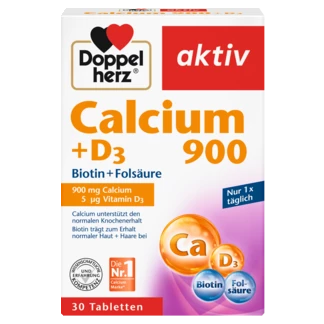 Doppelherz aktiv Kalcijum 900 + D3  Prednji pogled