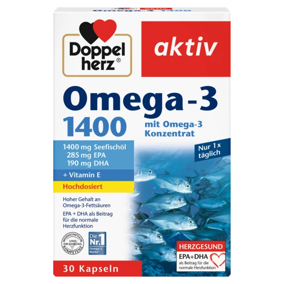 Doppelherz aktiv Omega-3 1400 Prednji pogled