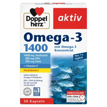 Doppelherz aktiv Omega-3 1400 Prednji pogled